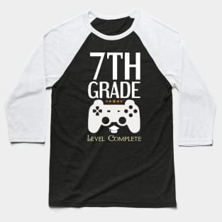 7th Grade Level Complete Video Gamer Birthday Gift Baseball T-Shirt